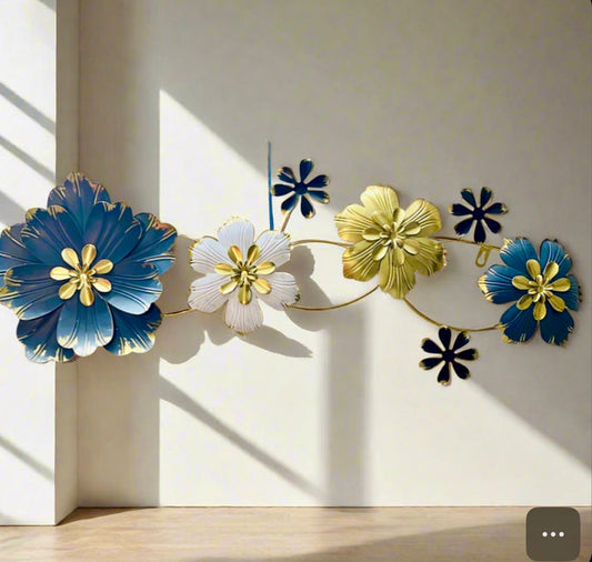 Metal Large Size Flower Wall Motif for Home Decor