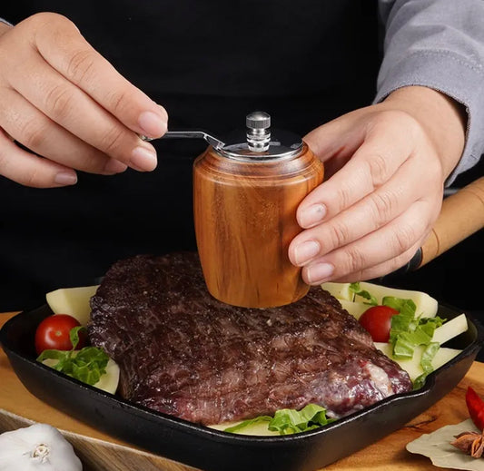 Premium Wooden Manual Pepper Grinder