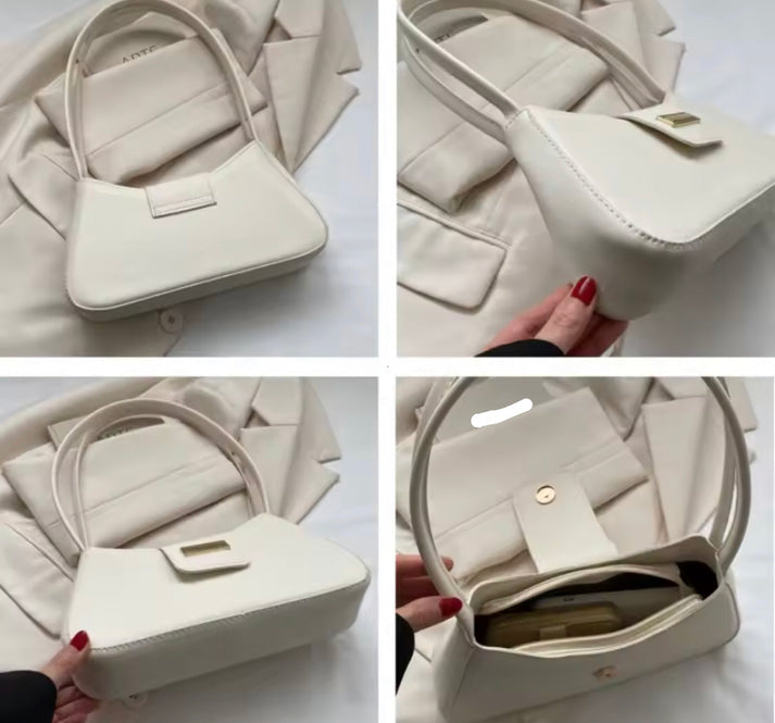 Leather White Trendy Shoulder Bag Premium Quality