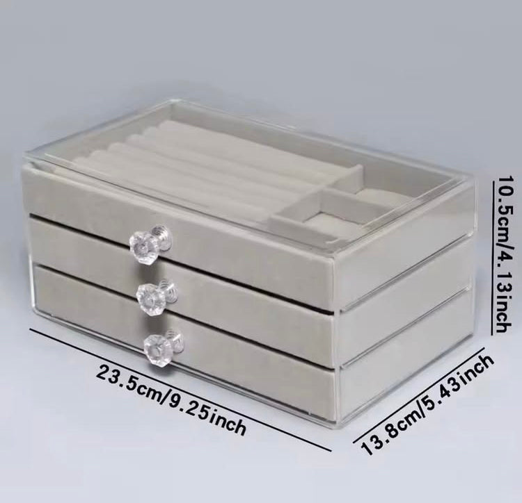 3 Layer Dustproof Jewellery Organizer