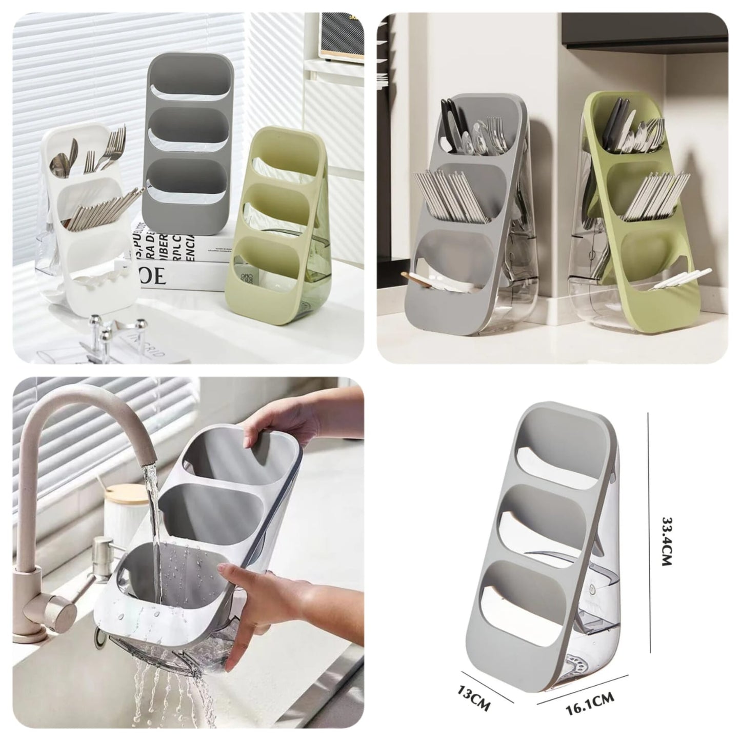 3 Layer Cutlery Kitchen Organizer