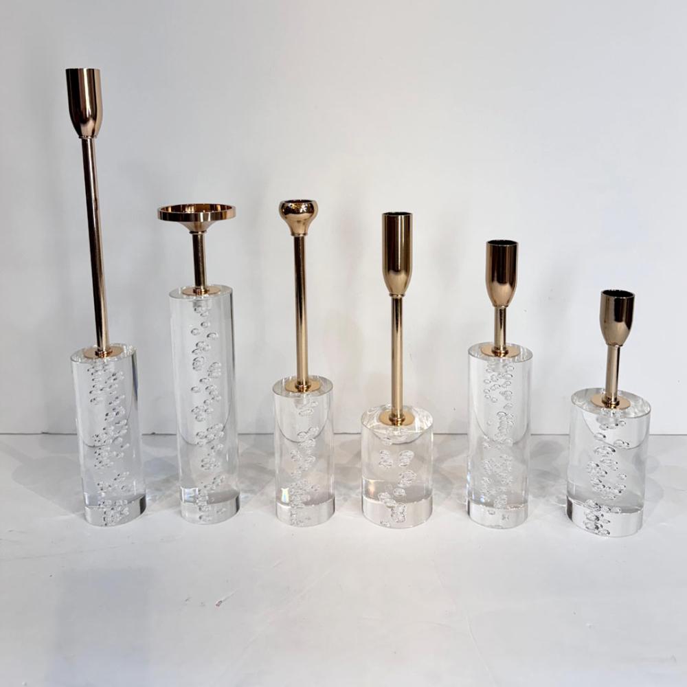 6 Pcs Gold Candle Stands for Home Decoration