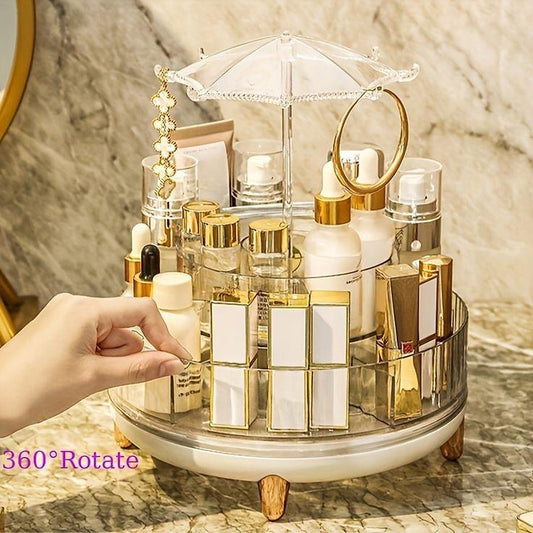 Umbrella 360 Rotating Cosmetics Makeup Organizer