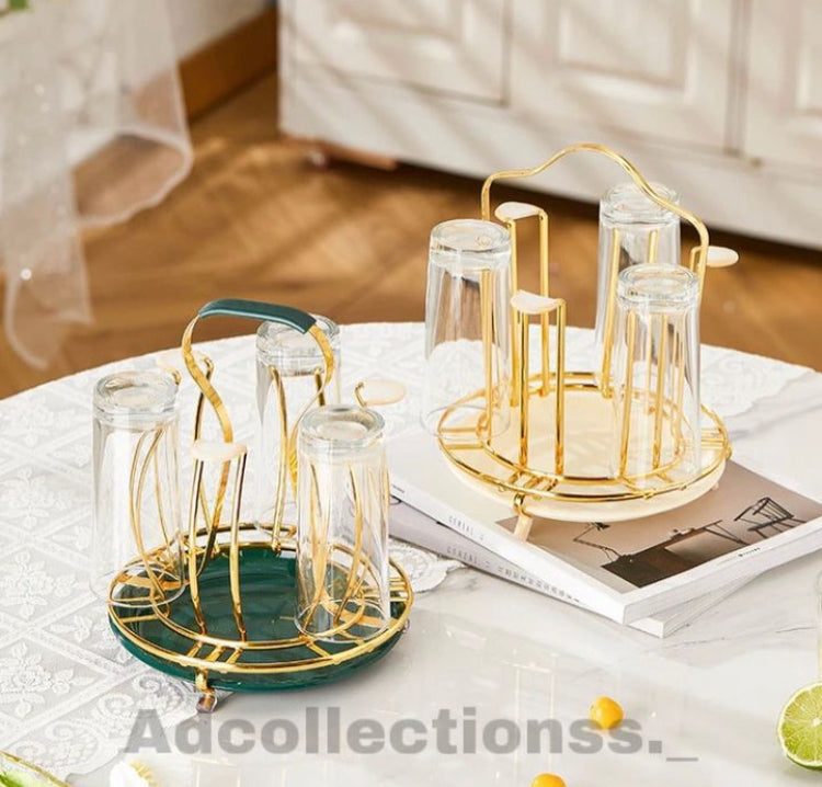 Luxury Home Metal Glass Cups Stand