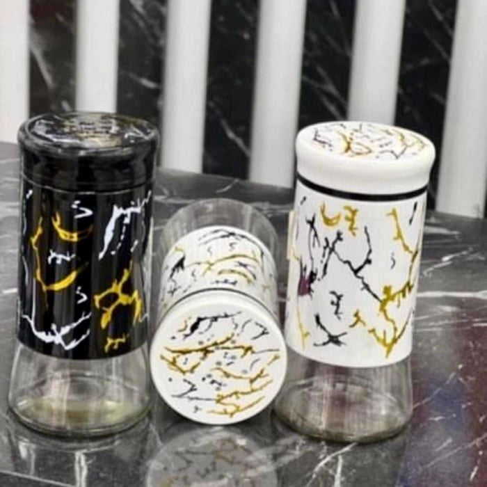 Marble Patterned Ceramic Salt & Pepper Shakers