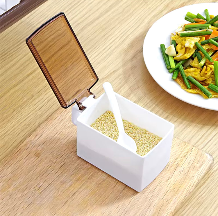 Wall Mounted Four Grids Seasoning Box