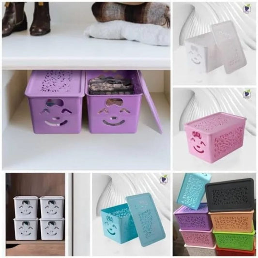 3 Pcs Multipurpose Storage Baskets with Lids