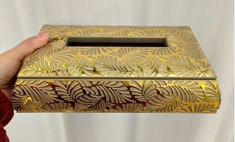 Gold Leaf Style Tissue Box