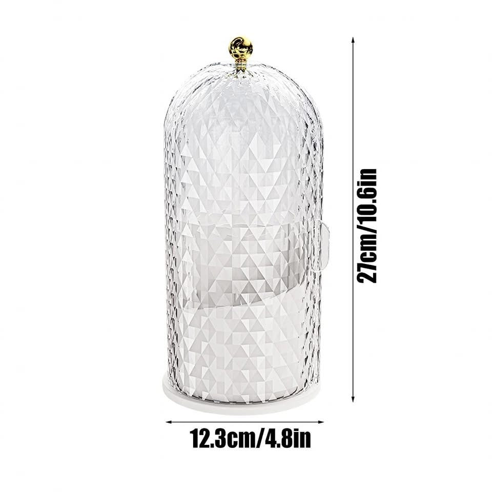 Luxury Diamond Pattern Dustproof Rotating Brushes Holder