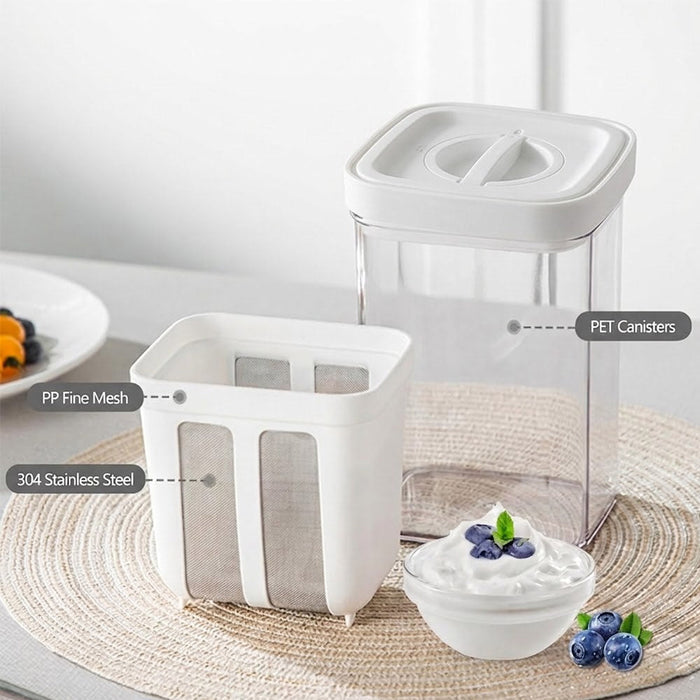 Large Capacity Yogurt Cheese Strainer with Lid