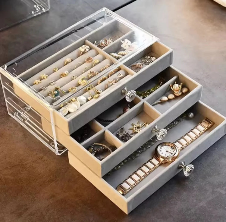 3 Layer Dustproof Jewellery Organizer