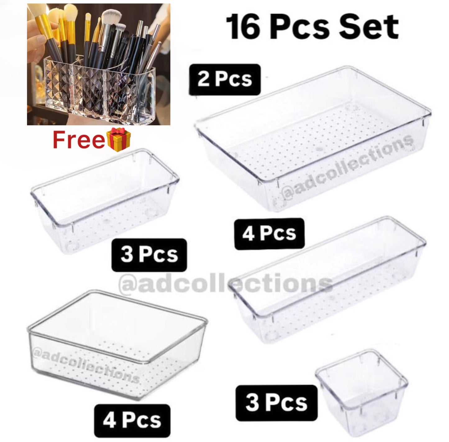 Acrylic Storage Cosmetics Drawer Organizer Boxes
