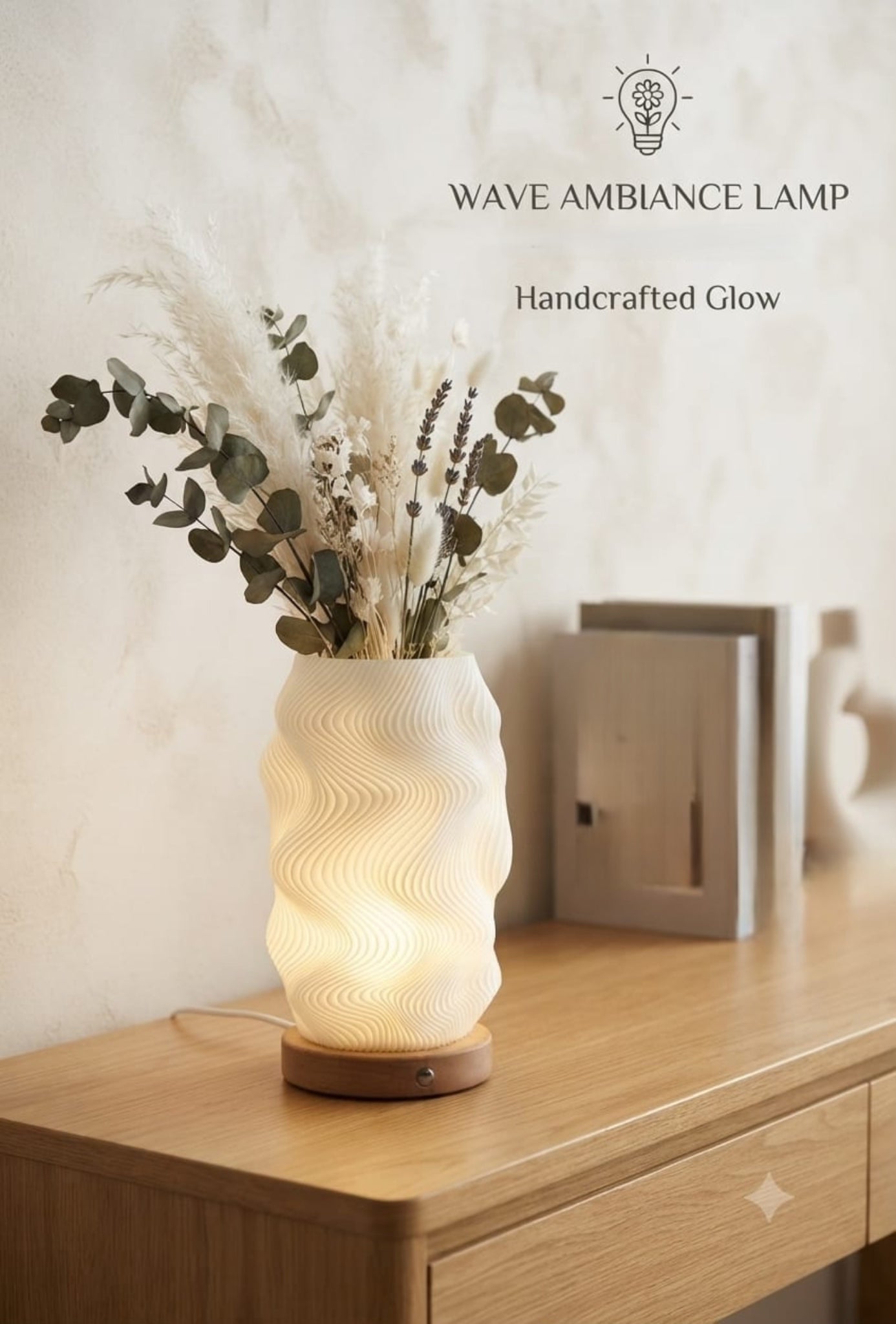 LED Flower Vase Lamp Perfect for Home Decor