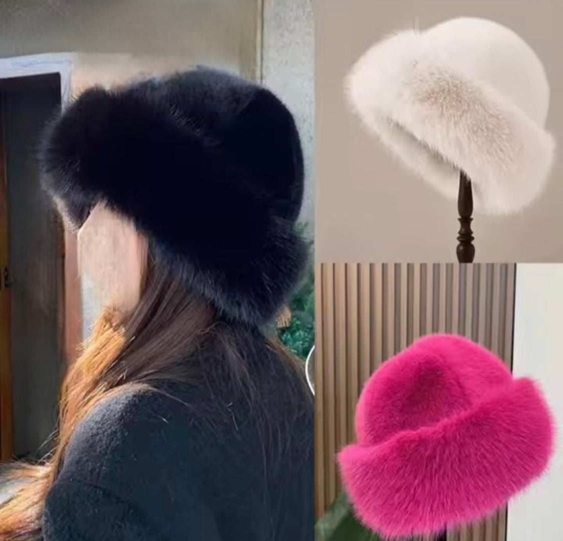Fluffy Soft Warm Winter Cap for Girls