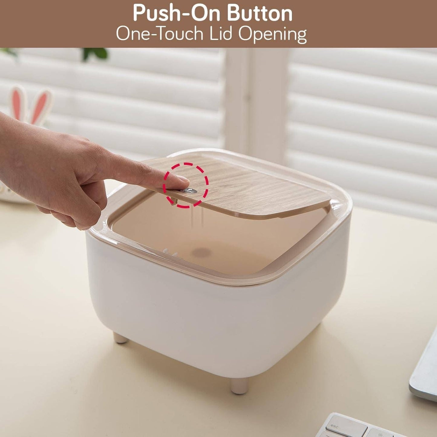 Automatic One Touch Desktop Table Dustbin