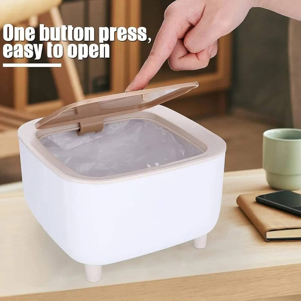 Automatic One Touch Desktop Table Dustbin